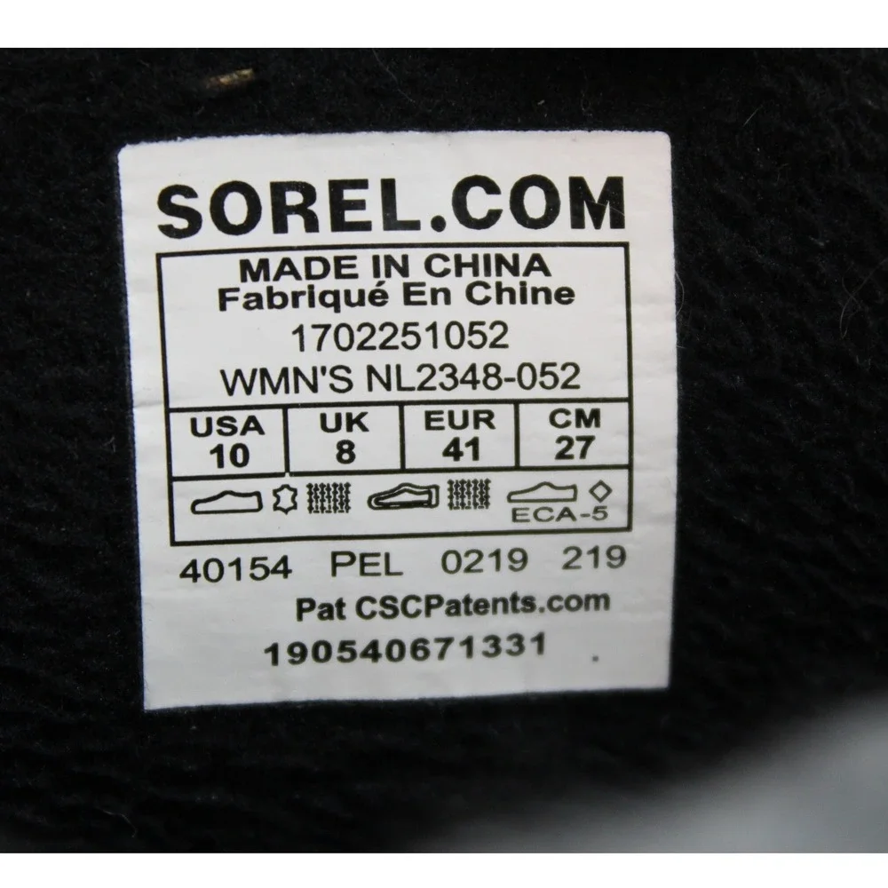 Sorel Slimpack II Lace Waterproof Duck Boots Leather Suede Gray NL2348-052 Sz 10